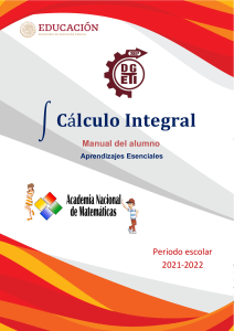 Manual de Cálculo Integral: Aprendizajes Esenciales