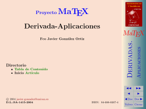 Derivadas y Aplicaciones: Proyecto de Matemáticas