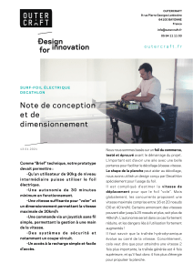 Note de conception Surf-Foil Électrique