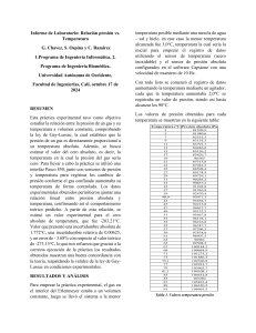 Informe de Laboratorio: Presión vs. Temperatura