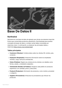 Bases de Datos II: Introducción a SQL y DBMS