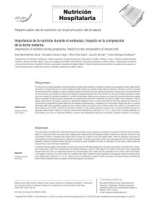 Nutrición en el embarazo y leche materna