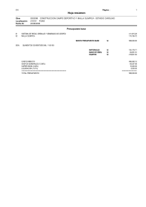 Construction Budget Summary: Carolino Stadium