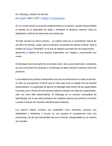 Liderazgo de Servicio: Humildad y Enfoque en Personas