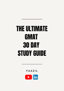 GMAT 30 Day Study Guide