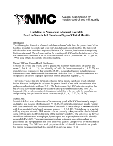 Raw Milk Guidelines: SCC & Mastitis