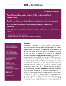 Posición Condílea y Biotipo Facial: Estudio Tomográfico