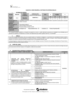 Sílabo Desarrollo de Productos Internacionales
