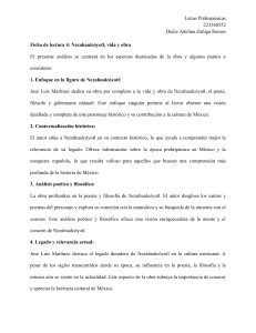 Nezahualcóyotl: Vida y Obra - Ficha de Lectura