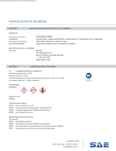 FDS ConduCrete: Seguridad, Peligros y Primeros Auxilios