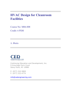 HVAC Design for Cleanroom Facilities: Course Material