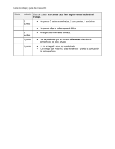 Lista de Cotejo: Formación de Palabras