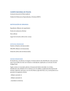 Notificación de Denuncia: Robo con Violencia