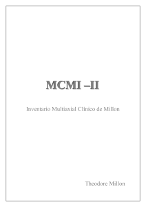 MCMI-II: Inventario Multiaxial Clínico de Millon