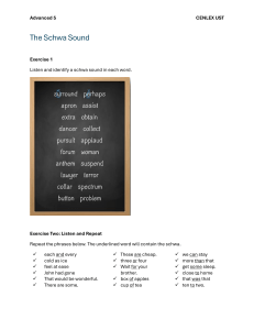 Schwa Sound Exercises: English Pronunciation Practice