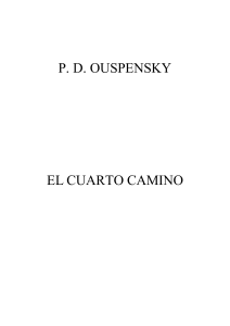 El Cuarto Camino: Índice del libro de P.D. Ouspensky