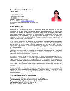 Currículum Vitae Rocio Tellez Hernandez - Trabajo Social