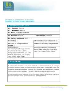 Programa Curso Clínica Quirúrgica - Universidad Cooperativa