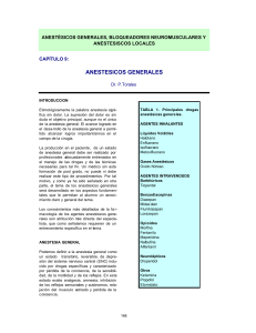 Anestésicos Generales: Clasificación, Etapas y Farmacocinética