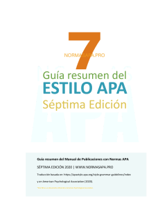 Guía APA 7ma Edición: Formato, Citas y Referencias