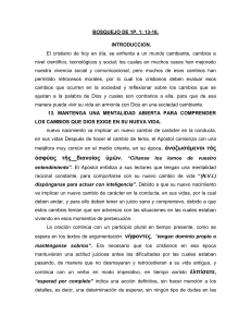 Bosquejo 1 Pedro 1:13-16: Vida Cristiana en un Mundo Cambiante