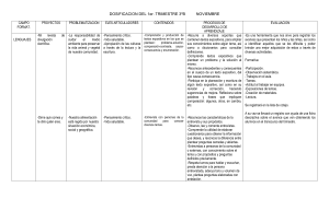 Planificación 1er Trimestre 3º Grado Primaria