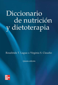 LIBRO DICCIONARIO DE NUTRICION Y DIETOTERAPIA