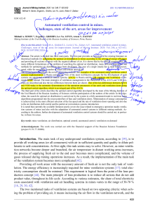 Automated Mine Ventilation Control: Challenges & Improvements