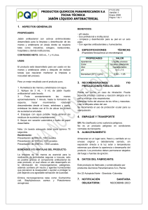 Ficha Técnica Jabón Líquido Antibacterial