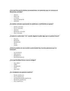 Cuestionario de Habilidades Sociales: Autoevaluación