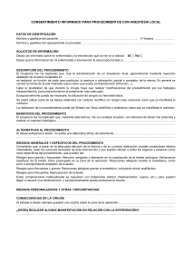 Consentimiento Informado: Anestesia Local y Cirugía