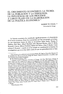 Crecimiento Económico, Población y Fisiología