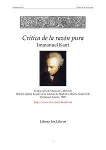 Kant, Immanuel - Crítica de la razón pura