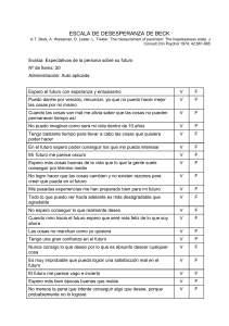 Escala de Desesperanza de Beck: Evaluación del Pesimismo