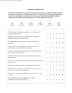 Escala MAAS: Autoevaluación de Atención Consciente