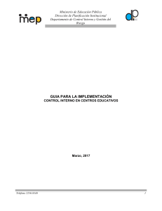 Guía Control Interno Centros Educativos - MEP Costa Rica