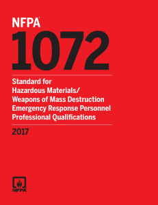 NFPA 1072: Hazmat/WMD Emergency Response Qualifications