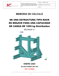 Memoria de Cálculo Rack Brazos 1050kg