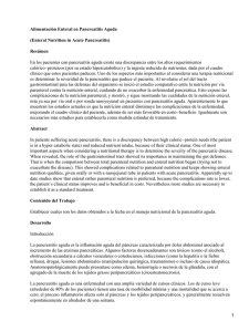 Alimentación enteral en pancreatitis aguda