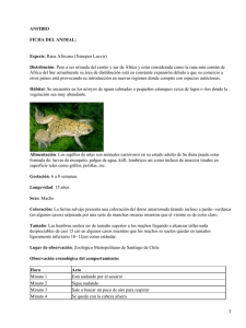 ANFIBIO FICHA DEL ANIMAL: Especie Distribución