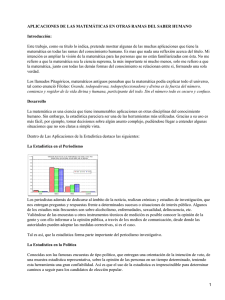 Aplicaciones de las matemáticas