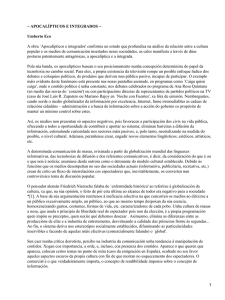 Apocalípticos e integrados; Umberto Eco