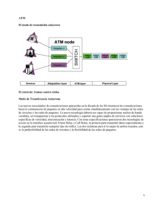ATM El modo de transmisión asíncrono El contexto: tramas contra celdas
