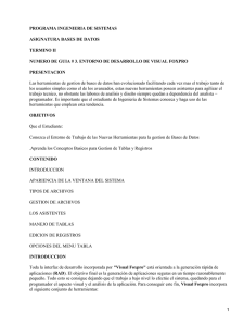 PROGRAMA INGENIERIA DE SISTEMAS ASIGNATURA BASES DE DATOS TERMINO II