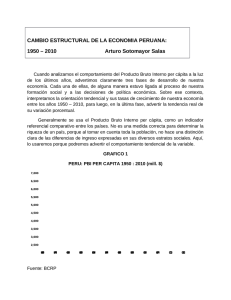 Cambio estructural de la economía peruana: De 1950 a 2010