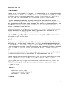 Poema del Mio Cid: Introducci&oacute;n y An&aacute;lisis de la Forma