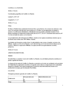 CASTILLA−LA MANCHA TEMA 1 1ºE.S.O. Coordenadas geográficas de Castilla−La Mancha