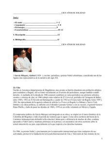 ________________________________________________CIEN AÑOS DE SOLEDAD Índice El autor .................................................................. 1−2 Argumento ............................................................... 3−8