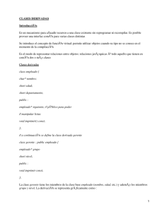 Clases derivadas