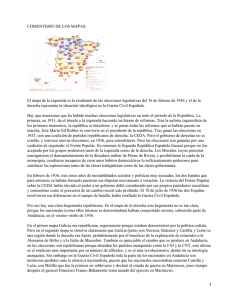 Comentario de mapas; II República Española